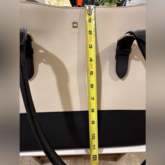 Kate Spade NY button closure work tote (black and cream) - Picture 8 of 8